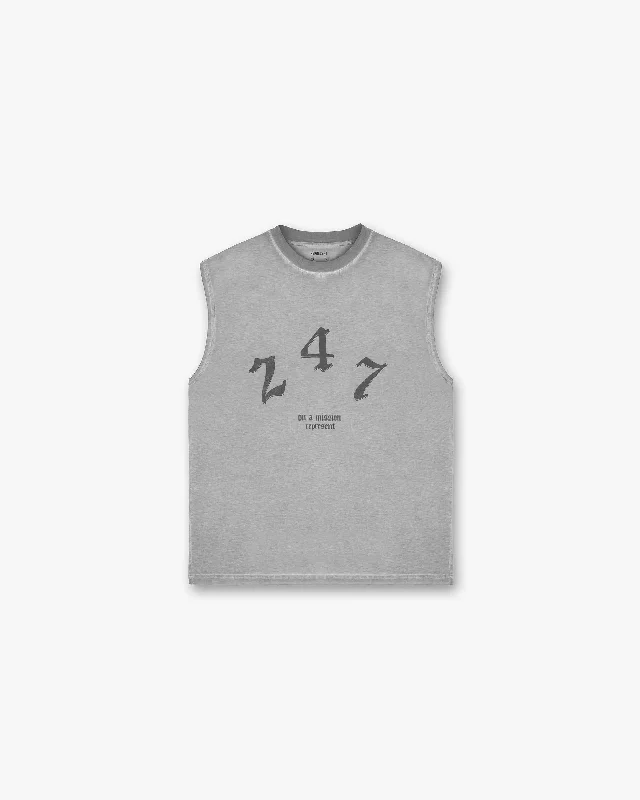 Vintage 247 Oversized Tank - Smoke