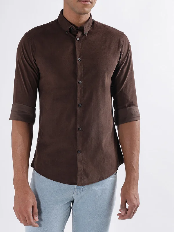 Lindbergh Brown Slim Fit Shirt